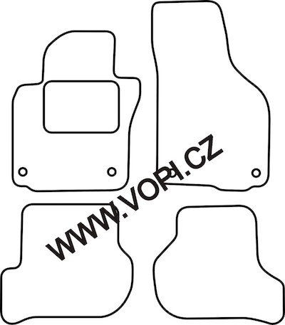 Textil-Autoteppiche Škoda Octavia II 06/2004 - 12/2007 Carfit (4306)